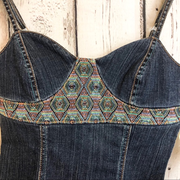 denim spaghetti strap top